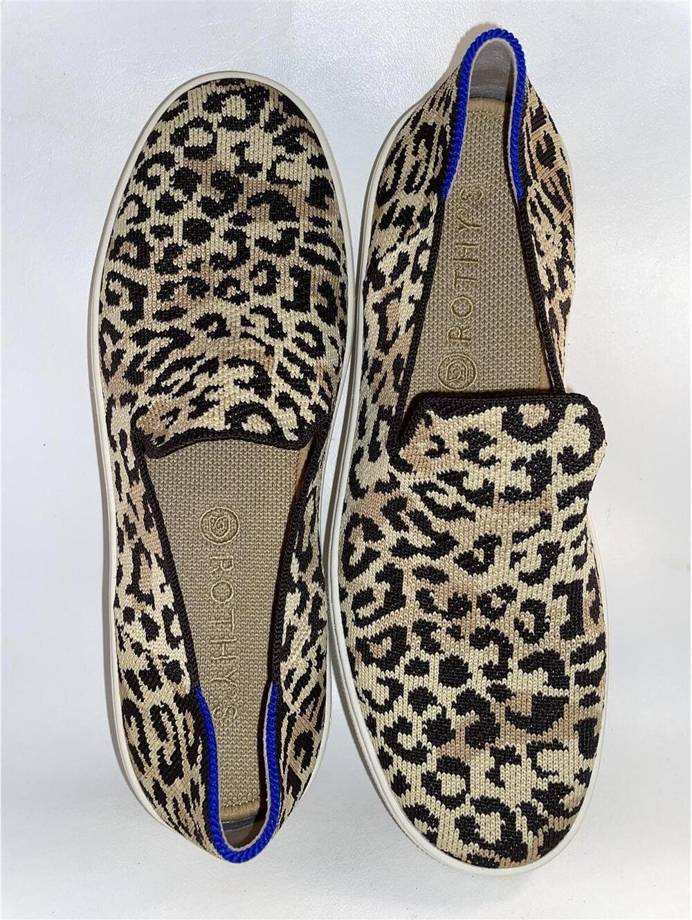 Rothy's Sneakers Leopard Cat Animal Woman Shoes Size 9 New